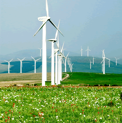 The use of wind power in the bearing